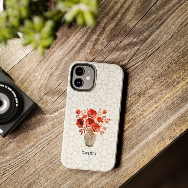 Birth Flower iPhone Cases | Aug Birth Flower: Poppy | Name Customization - Image 41