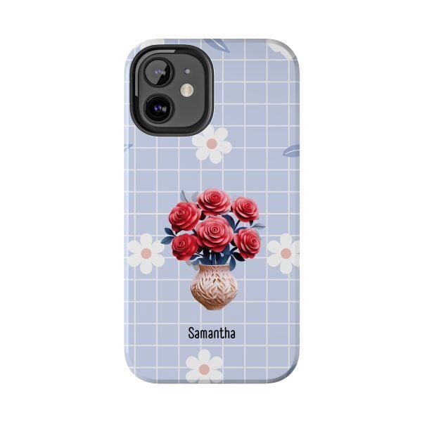 Birth Flower iPhone Cases | June Birth Flower: Rose | Name Customization - Image 42