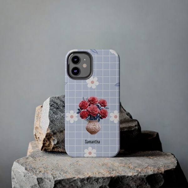 Birth Flower iPhone Cases | June Birth Flower: Rose | Name Customization - Image 45