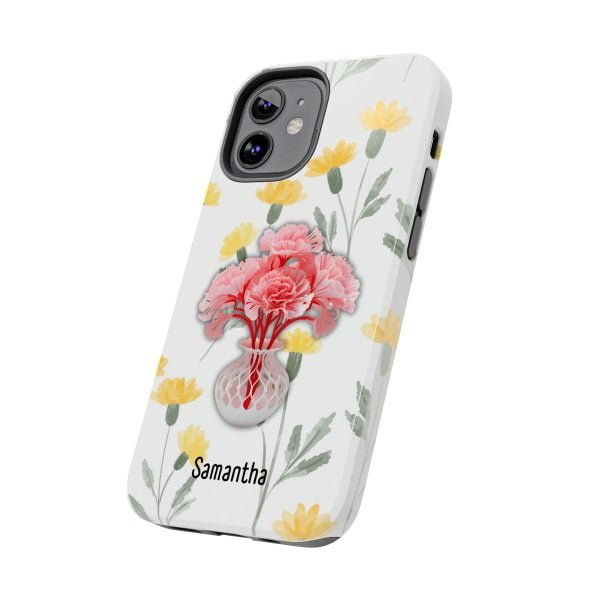 Birth Flower iPhone Cases | January Birth Flower: Carnation | Name Customization - Image 40