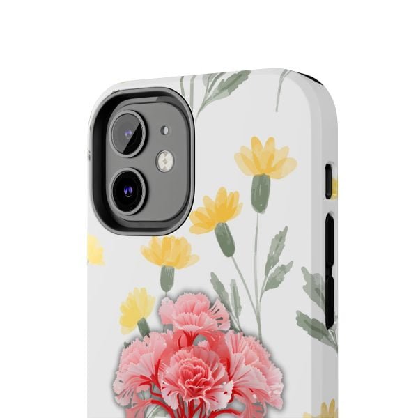 Birth Flower iPhone Cases | January Birth Flower: Carnation | Name Customization - Image 41