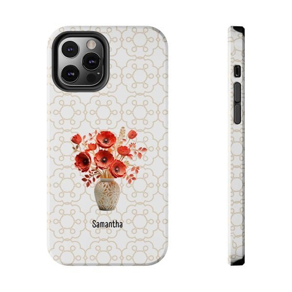 Birth Flower iPhone Cases | Aug Birth Flower: Poppy | Name Customization - Image 42