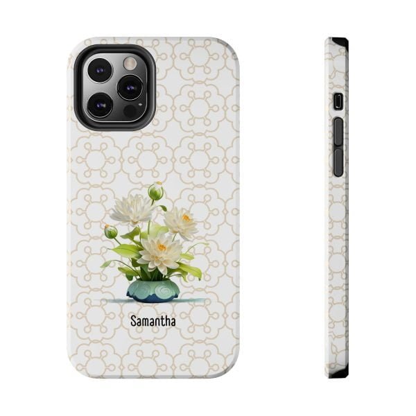Birth Flower iPhone Cases | July Birth Flower: Water Lily | Name Customization - Image 47
