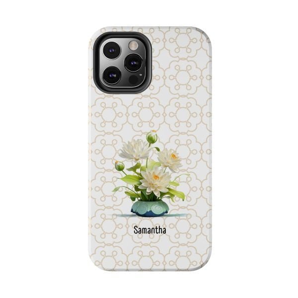 Birth Flower iPhone Cases | July Birth Flower: Water Lily | Name Customization - Image 48