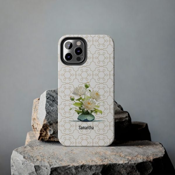 Birth Flower iPhone Cases | July Birth Flower: Water Lily | Name Customization - Image 51