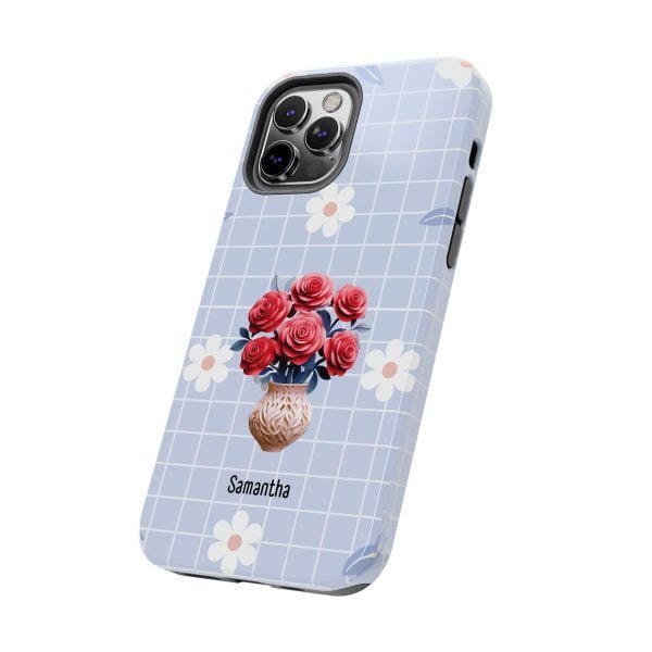 Birth Flower iPhone Cases | June Birth Flower: Rose | Name Customization - Image 49