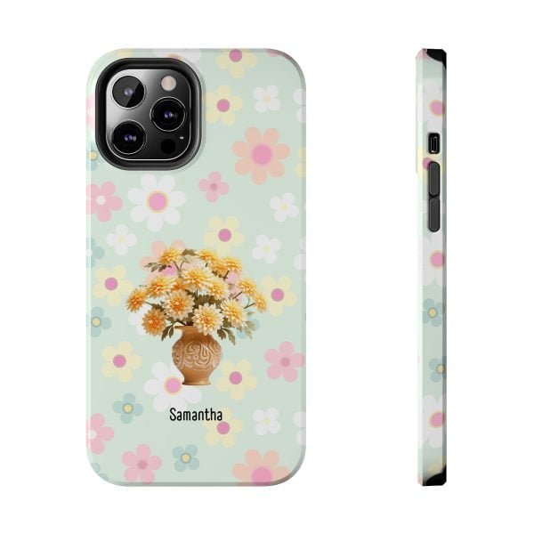 Birth Flower iPhone Cases | Nov Birth Flower: Chrysanthemum | Name Customization - Image 54
