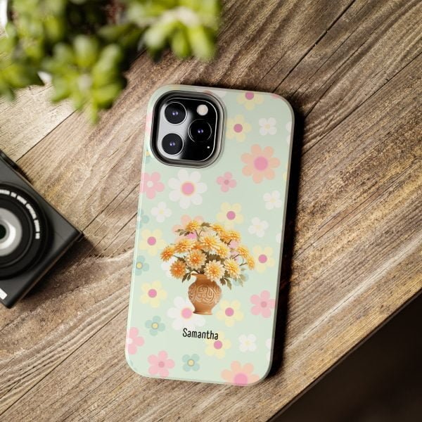 Birth Flower iPhone Cases | Nov Birth Flower: Chrysanthemum | Name Customization - Image 59