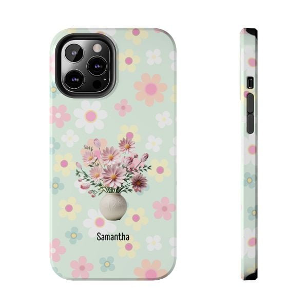 Birth Flower iPhone Cases | Oct Birth Flower: Cosmos | Name Customization - Image 53