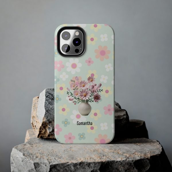 Birth Flower iPhone Cases | Oct Birth Flower: Cosmos | Name Customization - Image 57