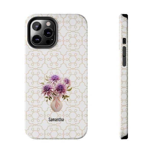 Birth Flower iPhone Cases | Sep Birth Flower: Aster | Name Customization - Image 54