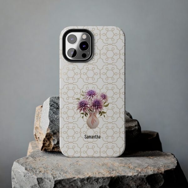 Birth Flower iPhone Cases | Sep Birth Flower: Aster | Name Customization - Image 58