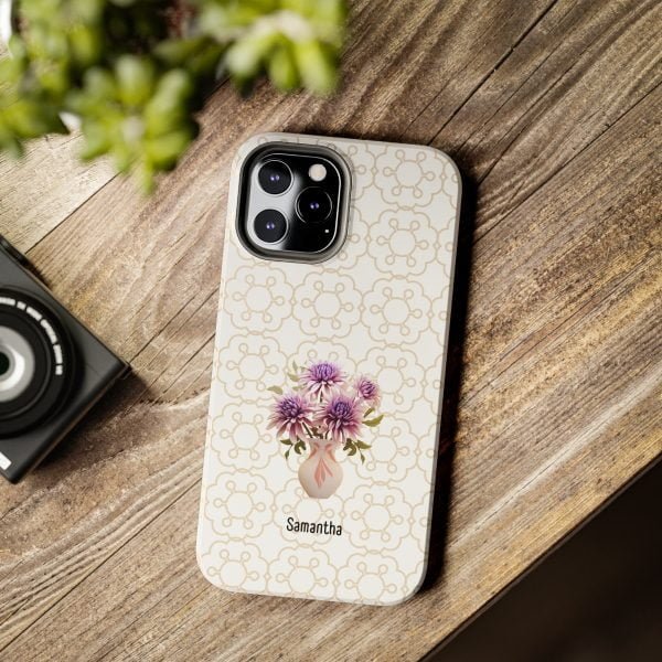 Birth Flower iPhone Cases | Sep Birth Flower: Aster | Name Customization - Image 59