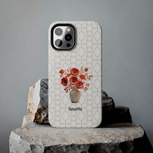 Birth Flower iPhone Cases | Aug Birth Flower: Poppy | Name Customization - Image 52