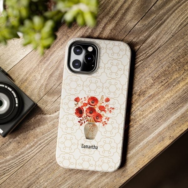 Birth Flower iPhone Cases | Aug Birth Flower: Poppy | Name Customization - Image 53