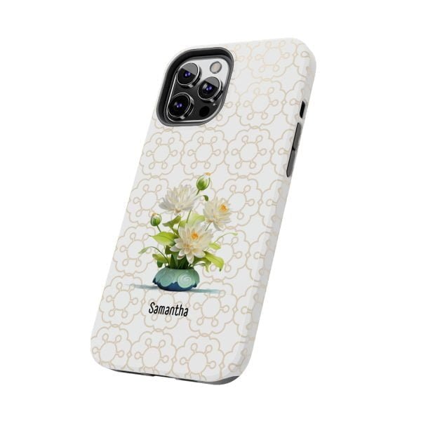 Birth Flower iPhone Cases | July Birth Flower: Water Lily | Name Customization - Image 55