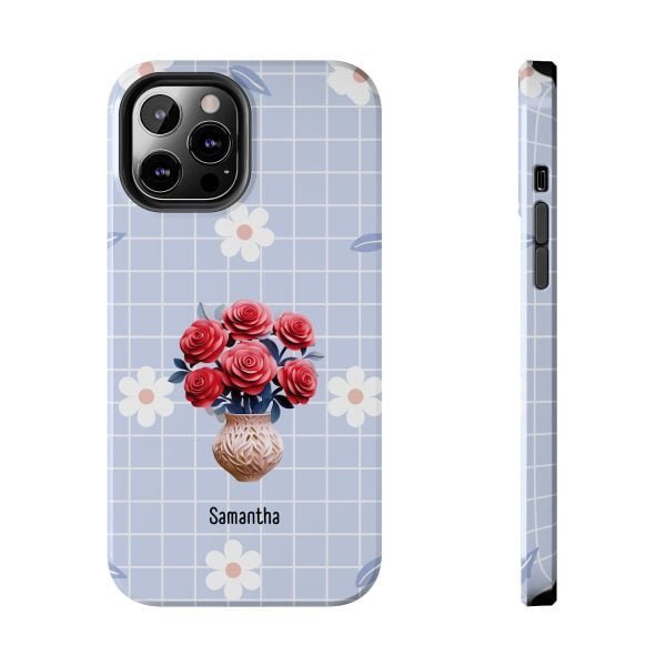 Birth Flower iPhone Cases | June Birth Flower: Rose | Name Customization - Image 53