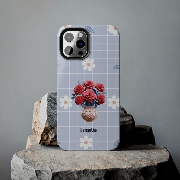 Birth Flower iPhone Cases | June Birth Flower: Rose | Name Customization - Image 57