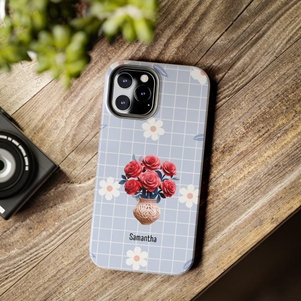 Birth Flower iPhone Cases | June Birth Flower: Rose | Name Customization - Image 58