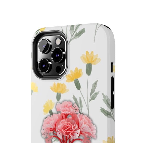 Birth Flower iPhone Cases | January Birth Flower: Carnation | Name Customization - Image 53