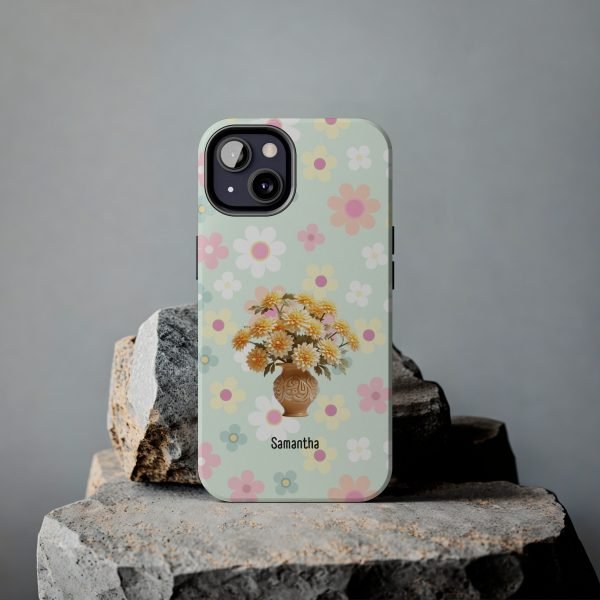 Birth Flower iPhone Cases | Nov Birth Flower: Chrysanthemum | Name Customization