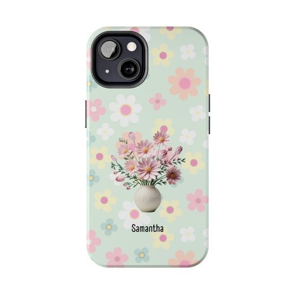 Birth Flower iPhone Cases | Oct Birth Flower: Cosmos | Name Customization - Image 60