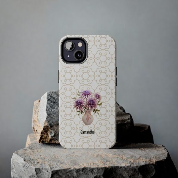 Birth Flower iPhone Cases | Sep Birth Flower: Aster | Name Customization