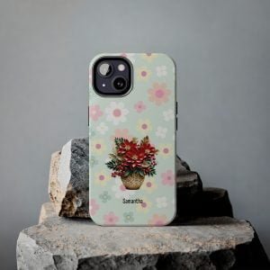 Birth Flower iPhone Cases | Dec Birth Flower: Holly | Name Customization
