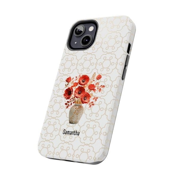 Birth Flower iPhone Cases | Aug Birth Flower: Poppy | Name Customization - Image 56