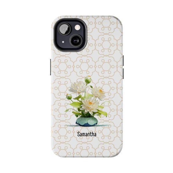 Birth Flower iPhone Cases | July Birth Flower: Water Lily | Name Customization - Image 60