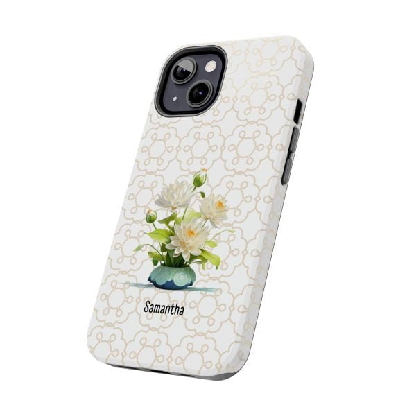 Birth Flower iPhone Cases | July Birth Flower: Water Lily | Name Customization - Image 61