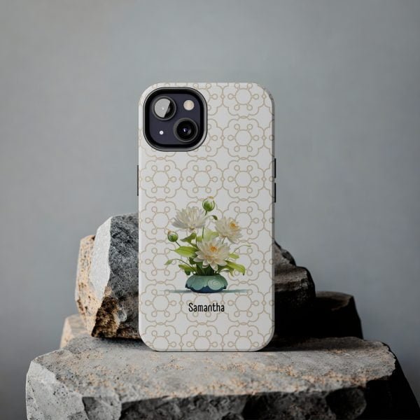 Birth Flower iPhone Cases | July Birth Flower: Water Lily | Name Customization - Image 63
