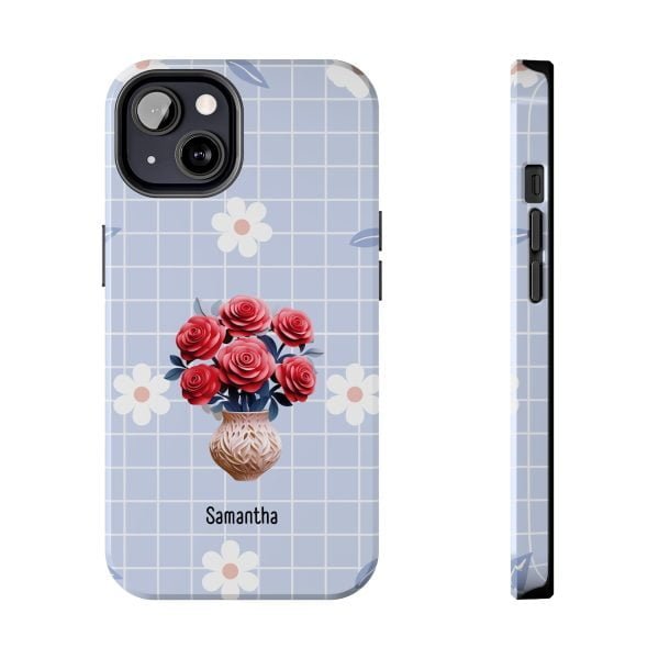 Birth Flower iPhone Cases | June Birth Flower: Rose | Name Customization - Image 59