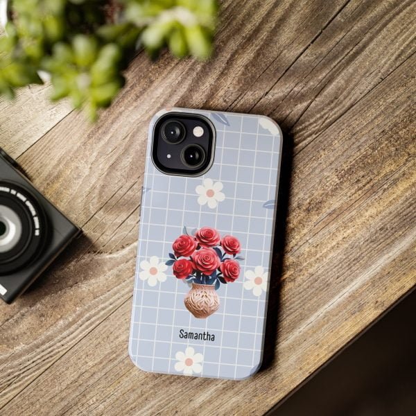 Birth Flower iPhone Cases | June Birth Flower: Rose | Name Customization - Image 64