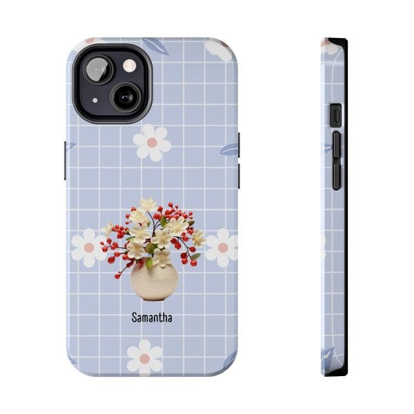 Birth Flower iPhone Cases | May Birth Flower: Hawthorn | Name Customization - Image 54