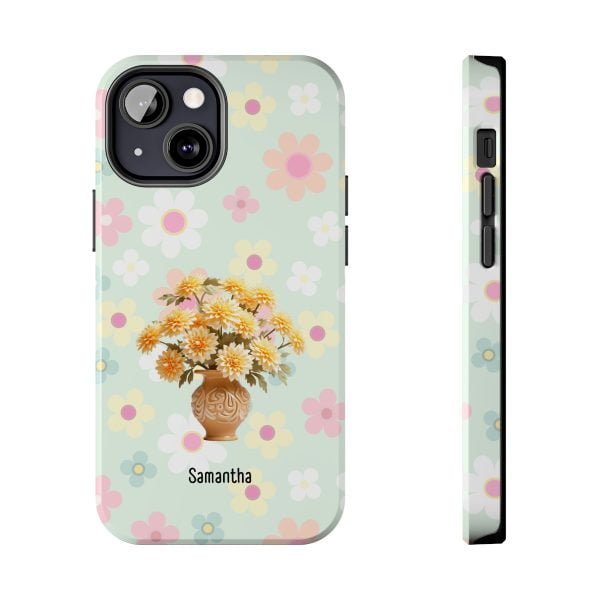 Birth Flower iPhone Cases | Nov Birth Flower: Chrysanthemum | Name Customization - Image 60