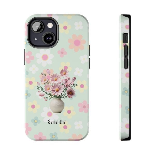 Birth Flower iPhone Cases | Oct Birth Flower: Cosmos | Name Customization - Image 65