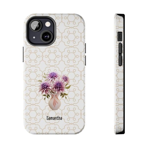 Birth Flower iPhone Cases | Sep Birth Flower: Aster | Name Customization - Image 60
