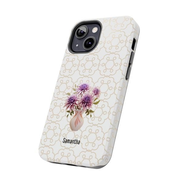 Birth Flower iPhone Cases | Sep Birth Flower: Aster | Name Customization - Image 62