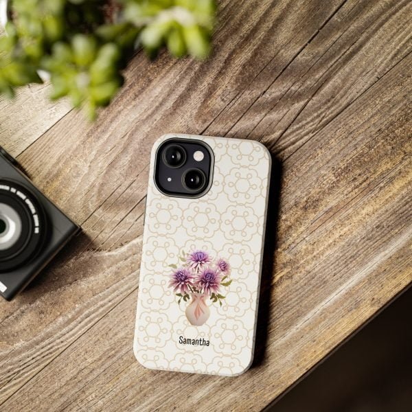 Birth Flower iPhone Cases | Sep Birth Flower: Aster | Name Customization - Image 65