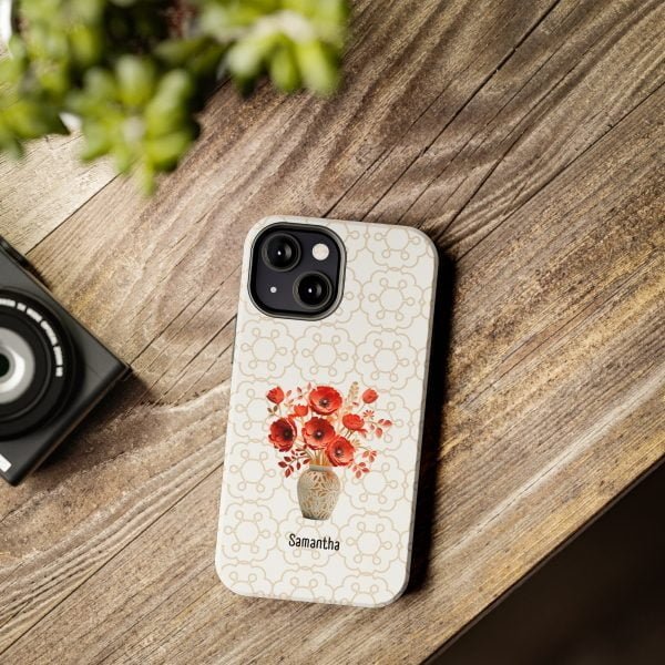 Birth Flower iPhone Cases | Aug Birth Flower: Poppy | Name Customization - Image 65