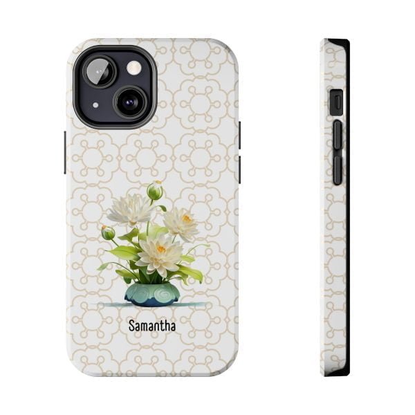 Birth Flower iPhone Cases | July Birth Flower: Water Lily | Name Customization - Image 65
