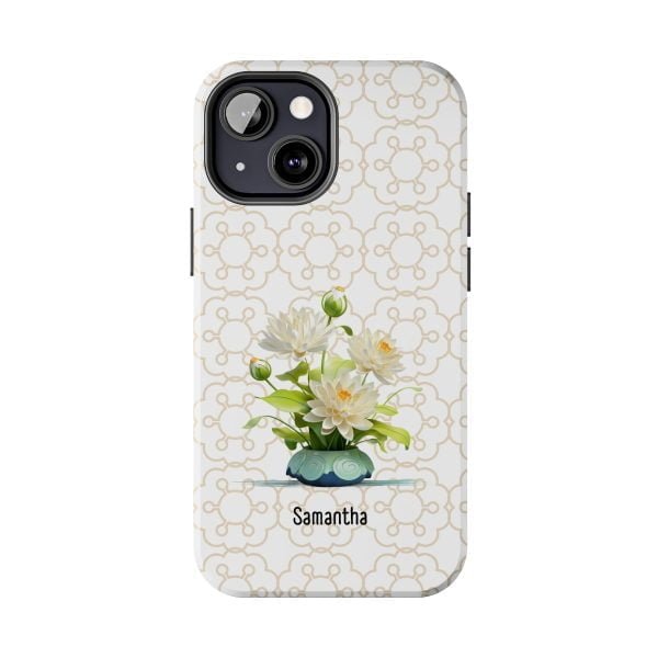 Birth Flower iPhone Cases | July Birth Flower: Water Lily | Name Customization - Image 66