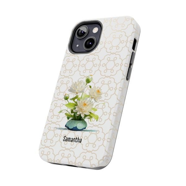 Birth Flower iPhone Cases | July Birth Flower: Water Lily | Name Customization - Image 67