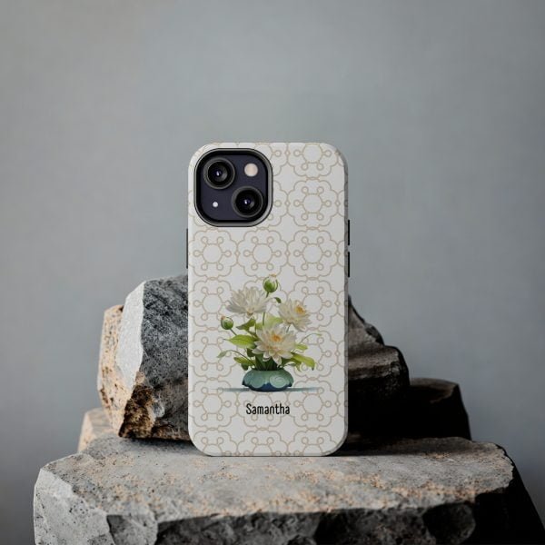 Birth Flower iPhone Cases | July Birth Flower: Water Lily | Name Customization - Image 69