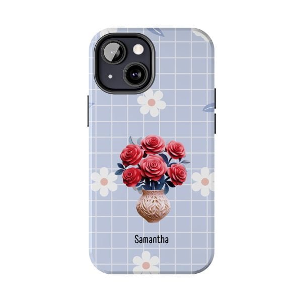 Birth Flower iPhone Cases | June Birth Flower: Rose | Name Customization - Image 66