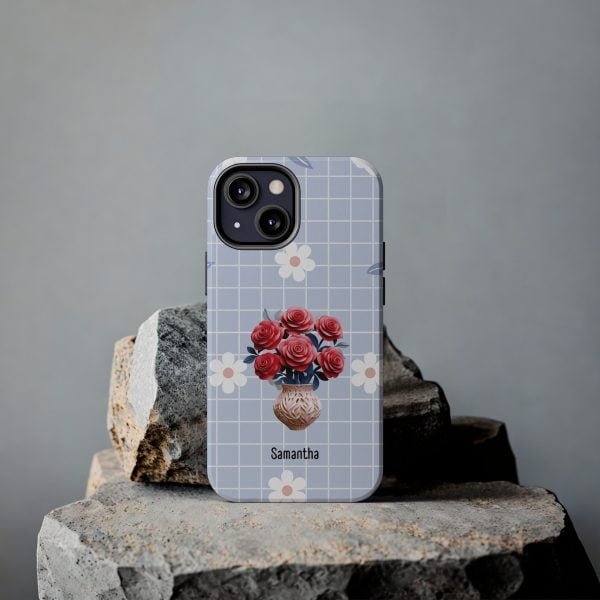 Birth Flower iPhone Cases | June Birth Flower: Rose | Name Customization - Image 69