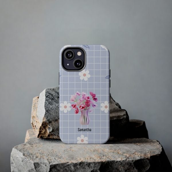 Birth Flower iPhone Cases | April Birth Flower: Sweet Pea | Name Customization - Image 64