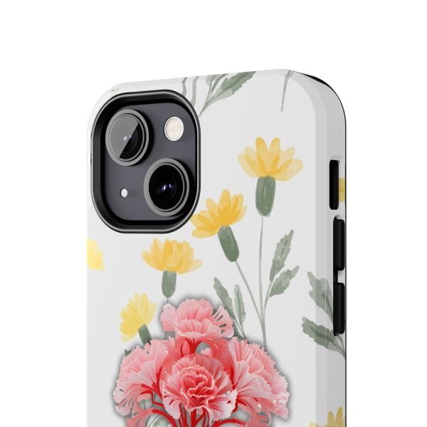 Birth Flower iPhone Cases | January Birth Flower: Carnation | Name Customization - Image 65