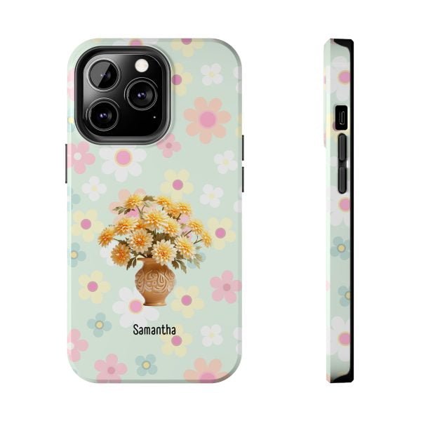 Birth Flower iPhone Cases | Nov Birth Flower: Chrysanthemum | Name Customization - Image 66